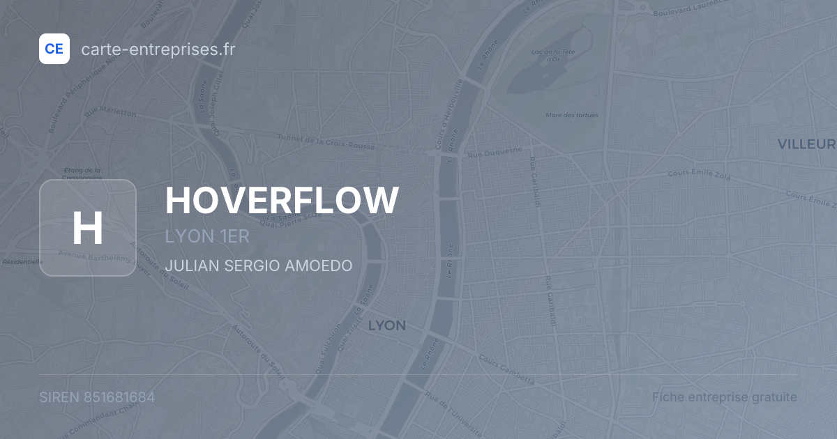 HOVERFLOW — 851681684 — fiche entreprise