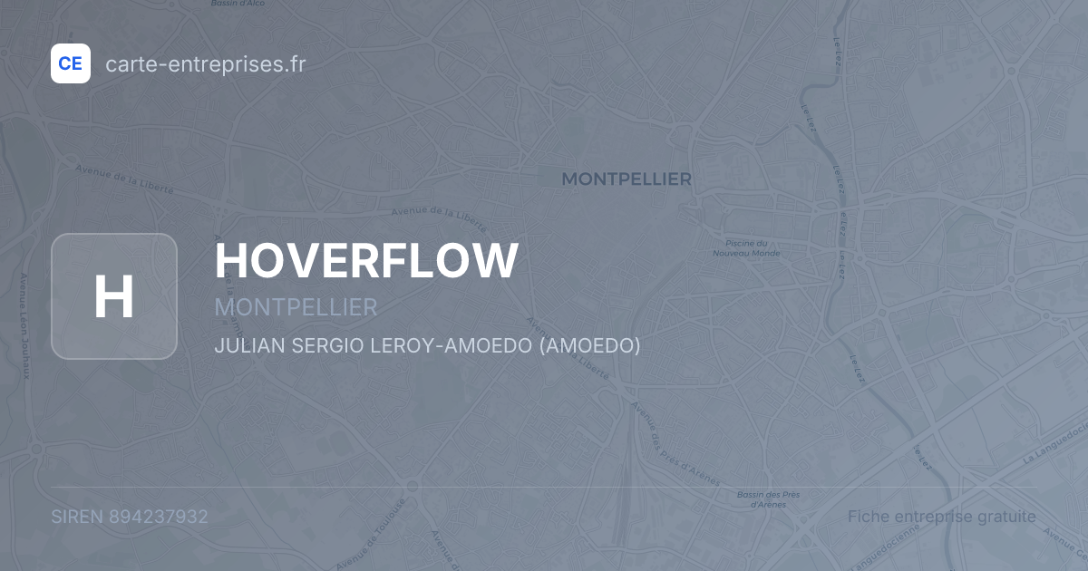 HOVERFLOW — 894237932 — fiche entreprise