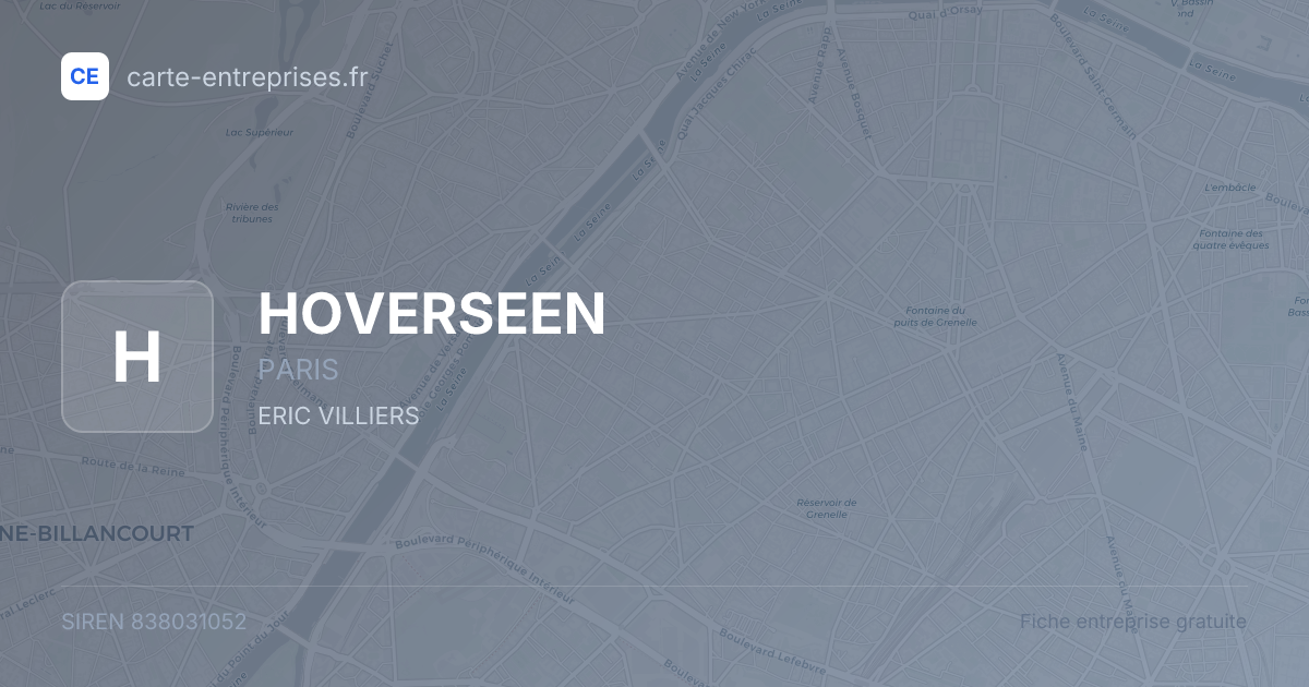 HOVERSEEN — 838031052 — fiche entreprise