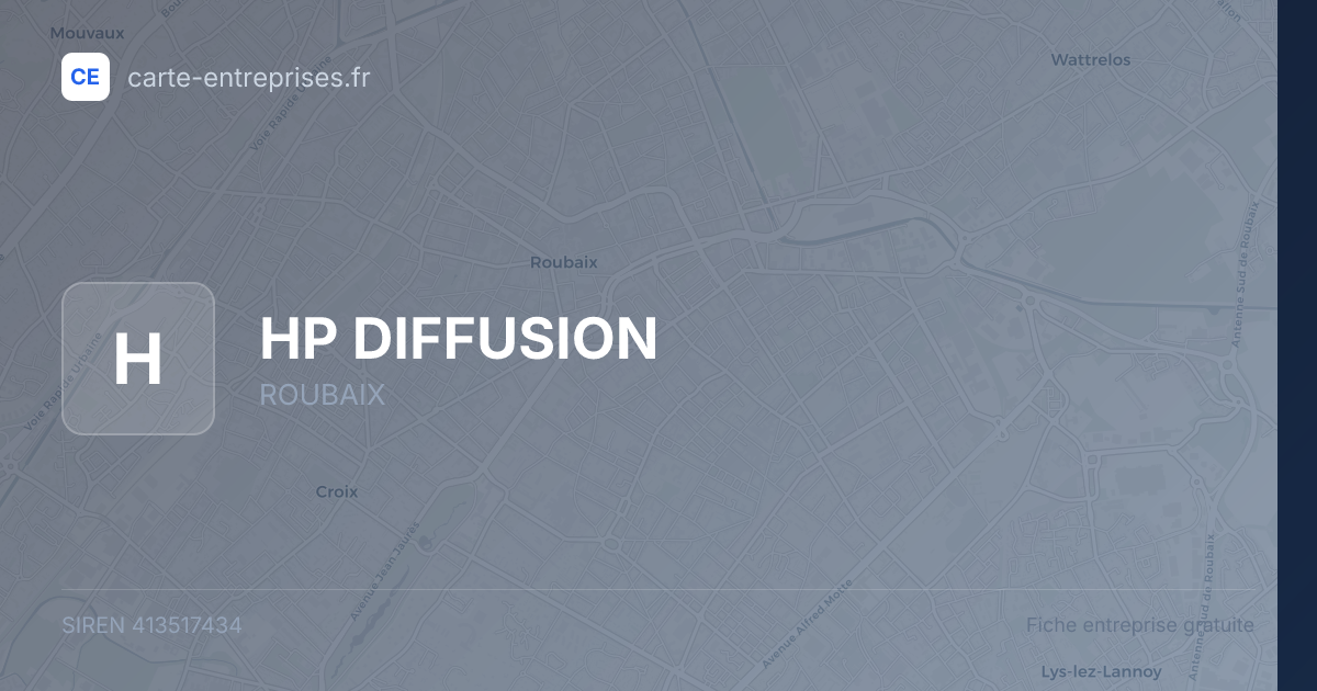 HP DIFFUSION — 413517434 — fiche entreprise