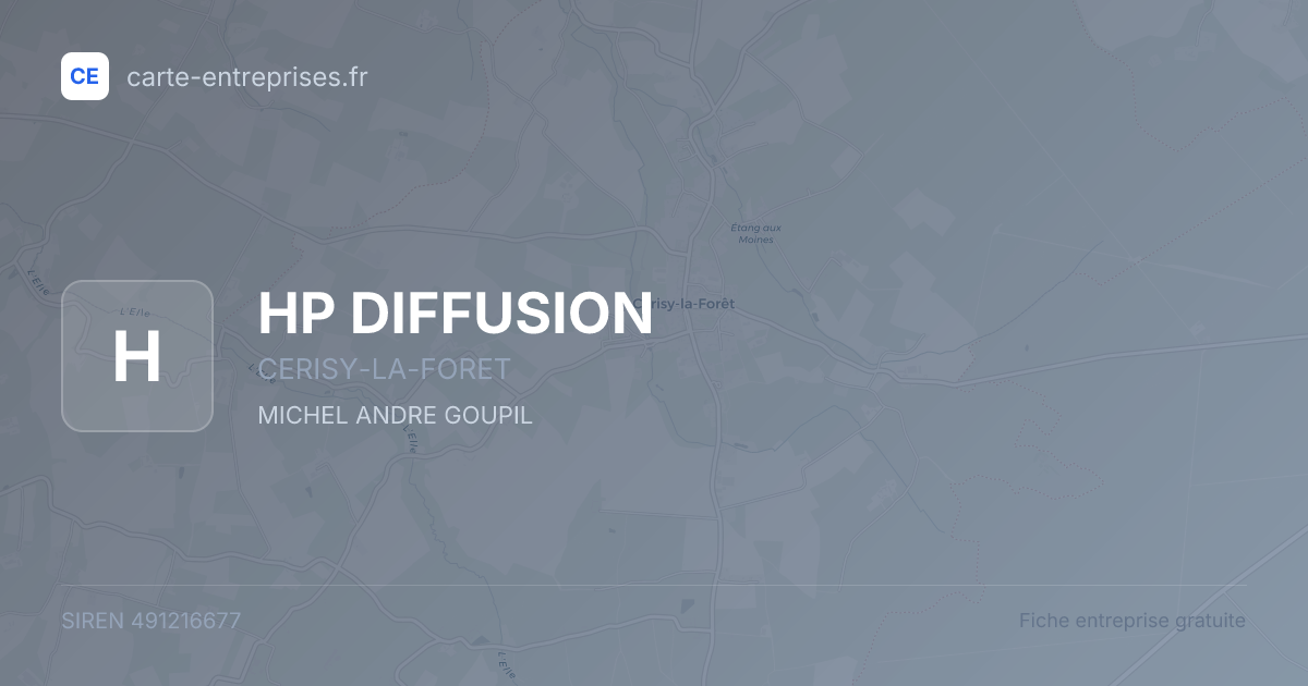 HP DIFFUSION — 491216677 — fiche entreprise