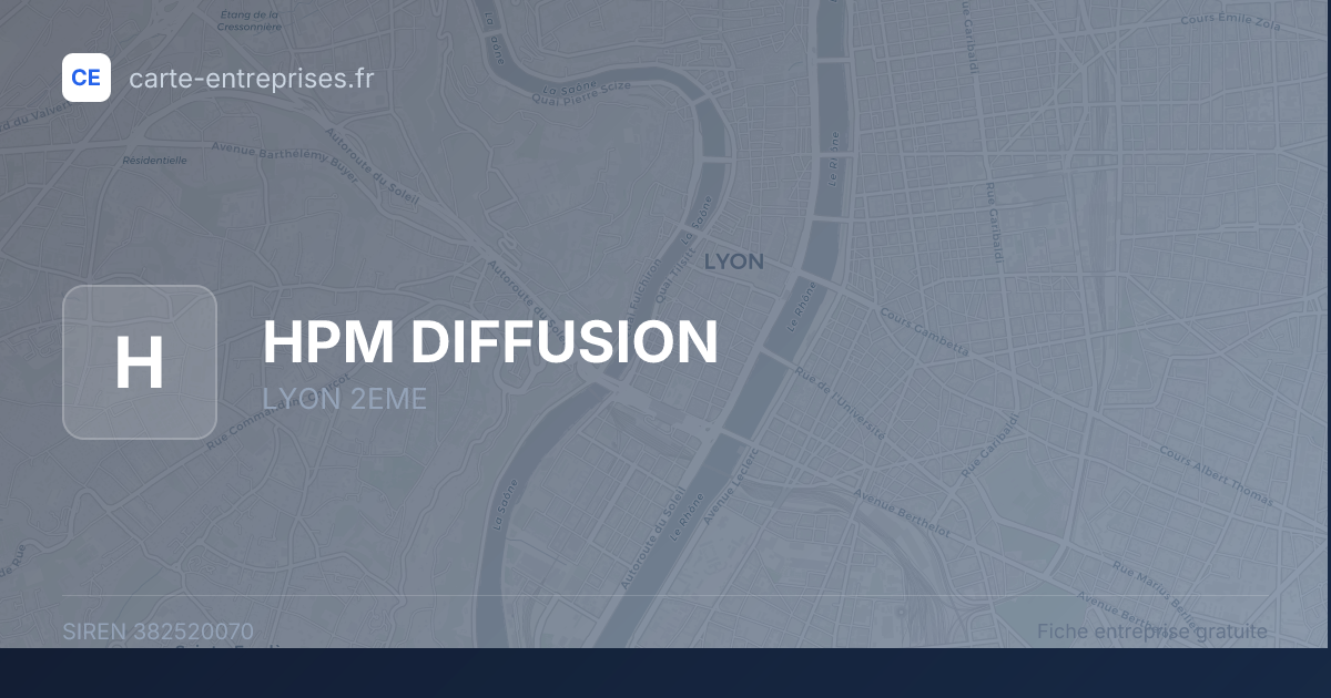 HPM DIFFUSION — 382520070 — fiche entreprise