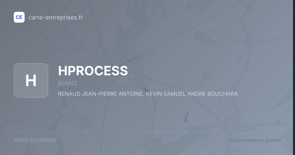 HPROCESS — 892490368 — fiche entreprise
