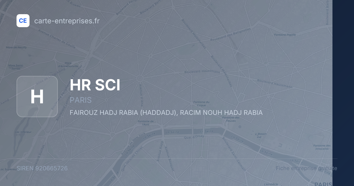 HR SCI — 920665726 — fiche entreprise