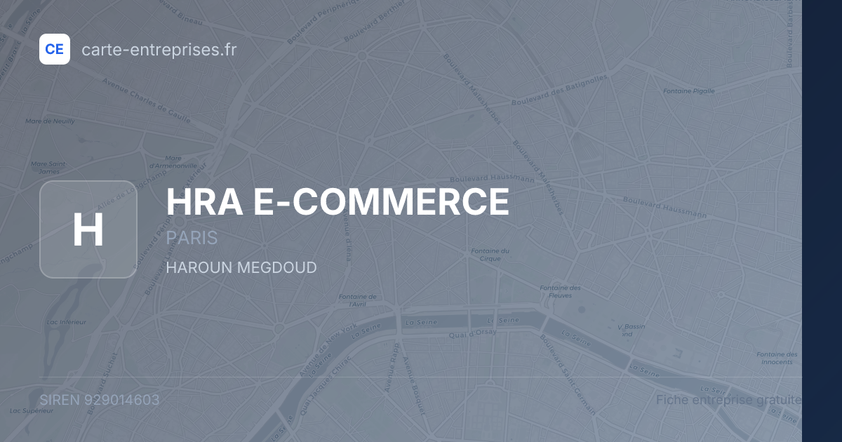 HRA E-COMMERCE — 929014603 — fiche entreprise