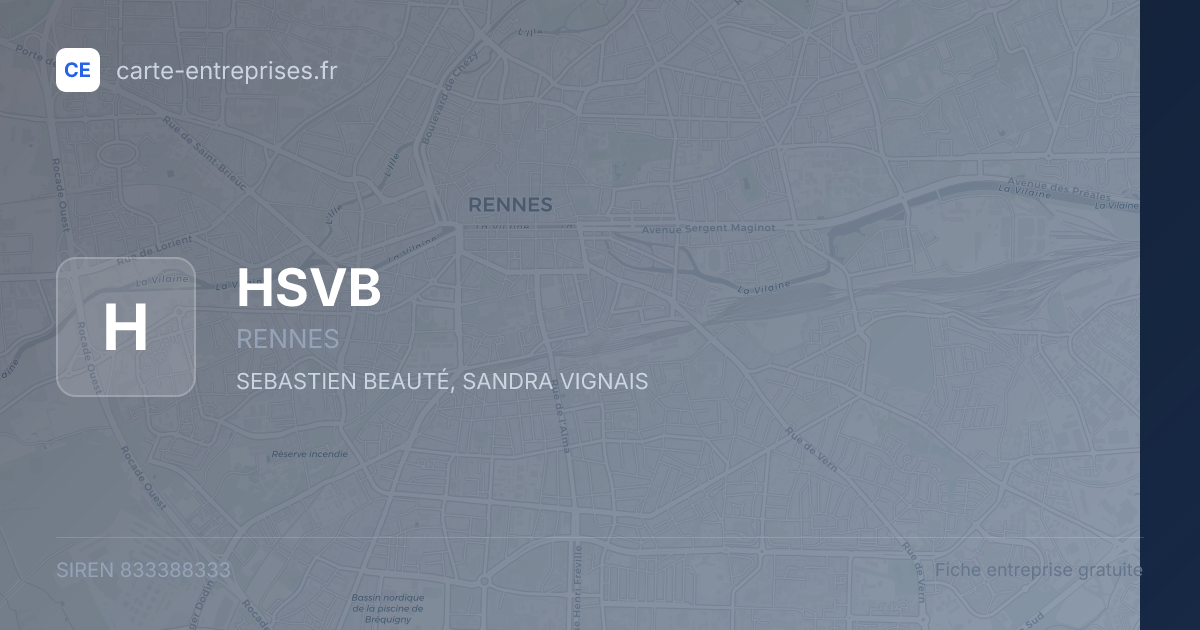 HSVB — 833388333 — fiche entreprise