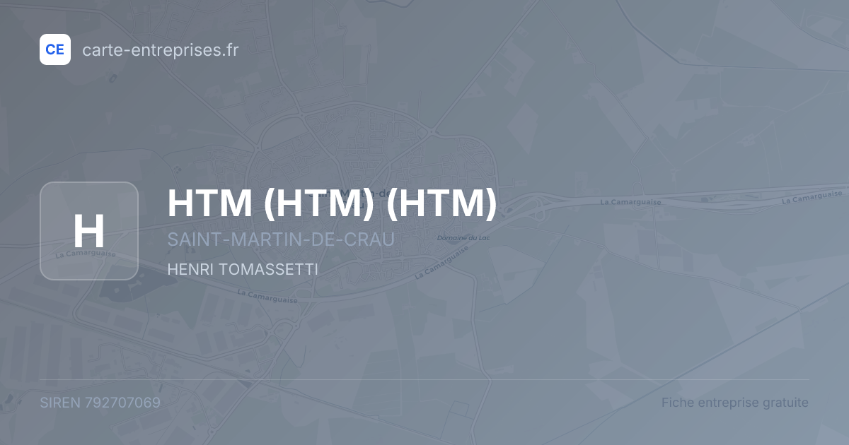 HTM (HTM) (HTM) — 792707069 — fiche entreprise