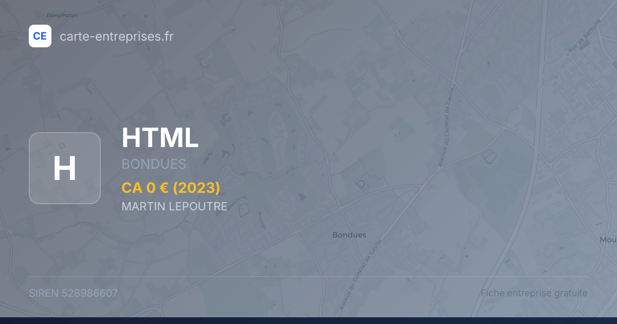 HTML — 528986607 — fiche entreprise