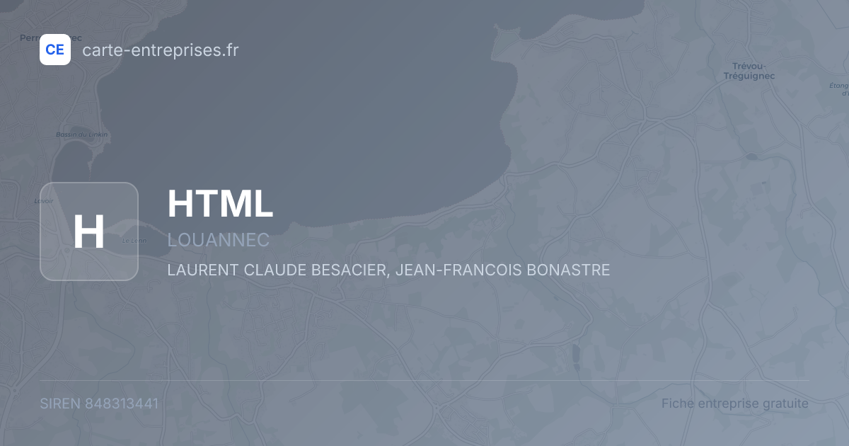 HTML — 848313441 — fiche entreprise
