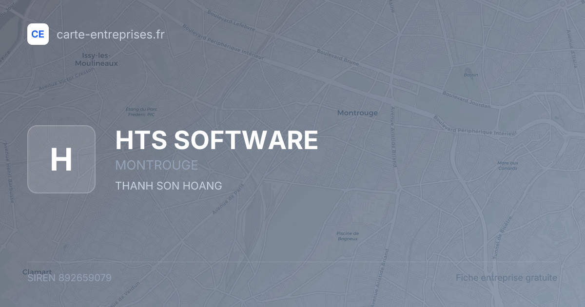 HTS SOFTWARE — 892659079 — fiche entreprise
