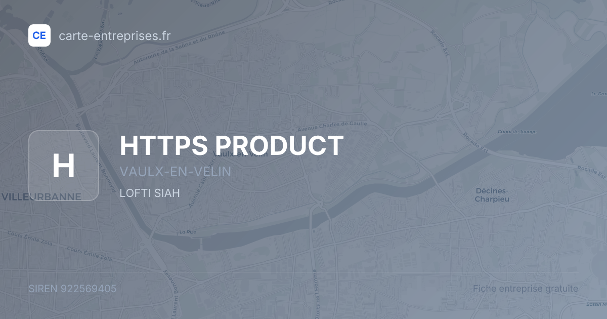 HTTPS PRODUCT — 922569405 — fiche entreprise