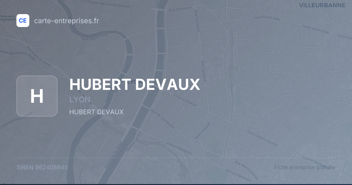 HUBERT DEVAUX — 962408845 — fiche entreprise