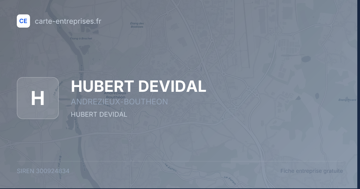 HUBERT DEVIDAL — 300924834 — fiche entreprise