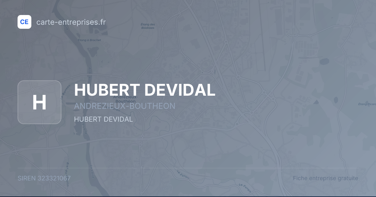 HUBERT DEVIDAL — 323321067 — fiche entreprise