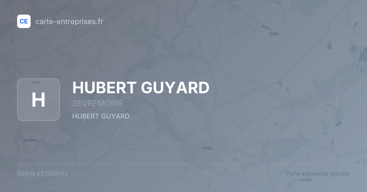 HUBERT GUYARD — 892554114 — fiche entreprise
