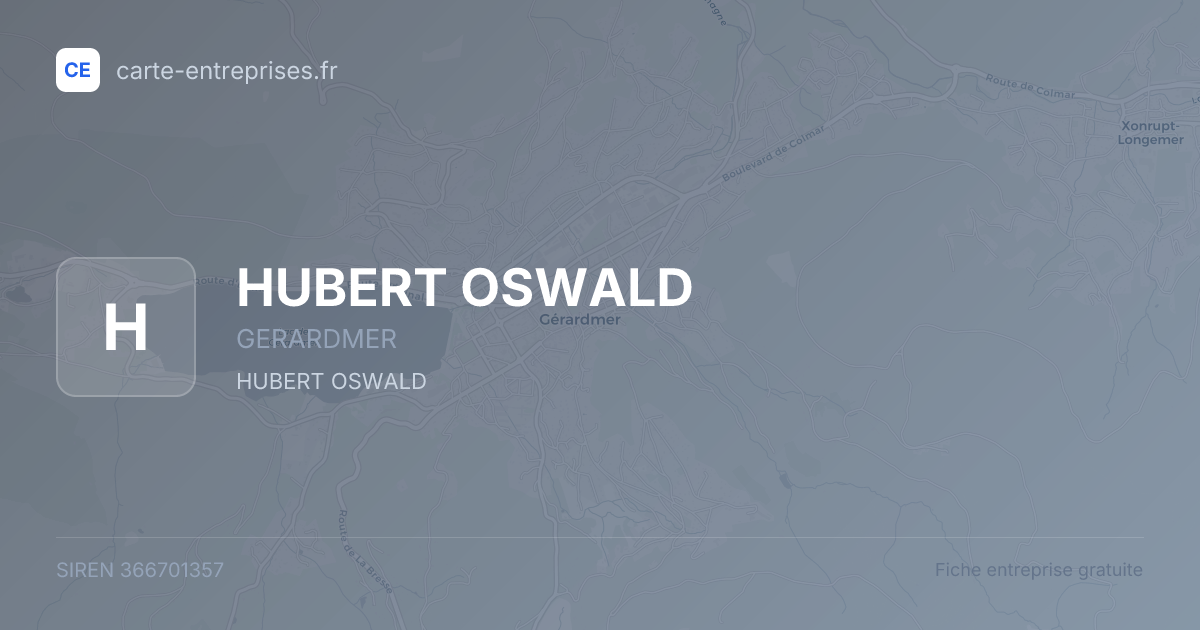 HUBERT OSWALD — 366701357 — fiche entreprise