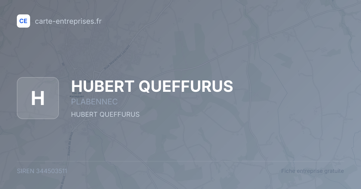 HUBERT QUEFFURUS — 344503511 — fiche entreprise