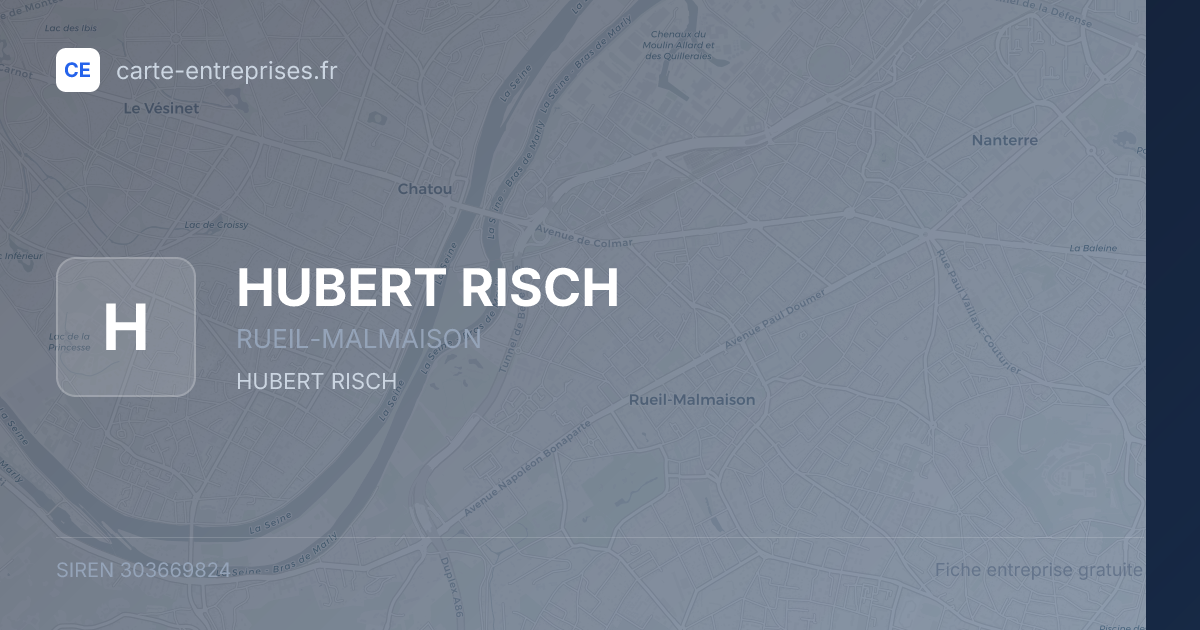 HUBERT RISCH — 303669824 — fiche entreprise