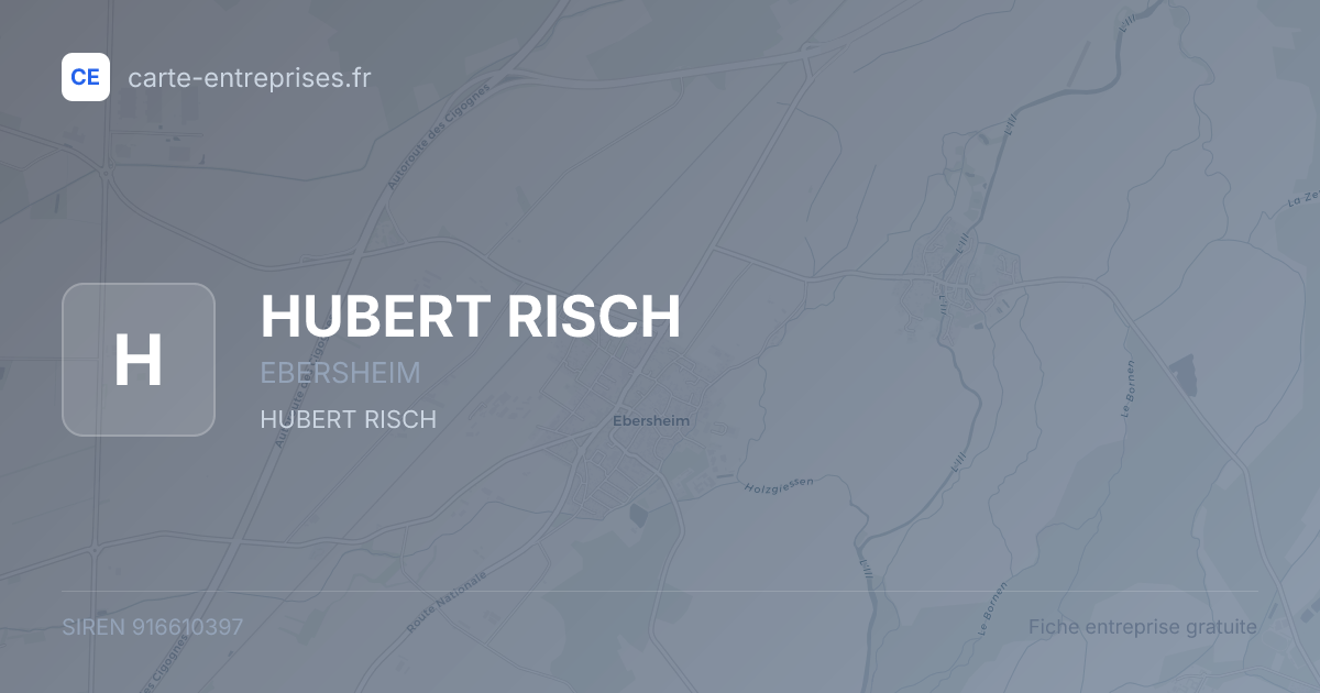 HUBERT RISCH — 916610397 — fiche entreprise
