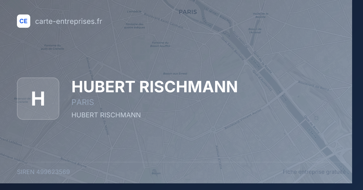 HUBERT RISCHMANN — 499623569 — fiche entreprise