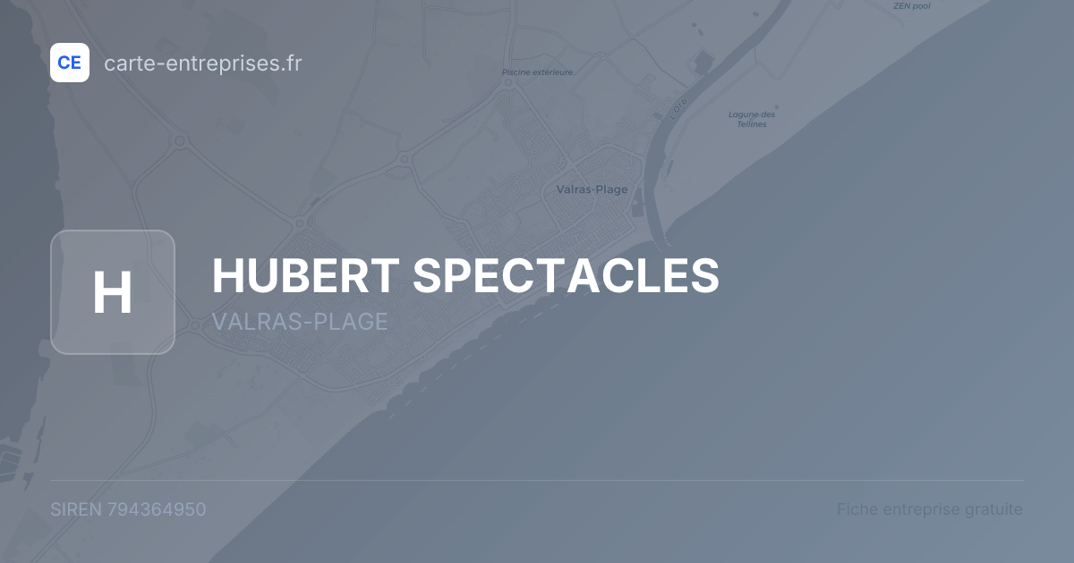 HUBERT SPECTACLES — 794364950 — fiche entreprise