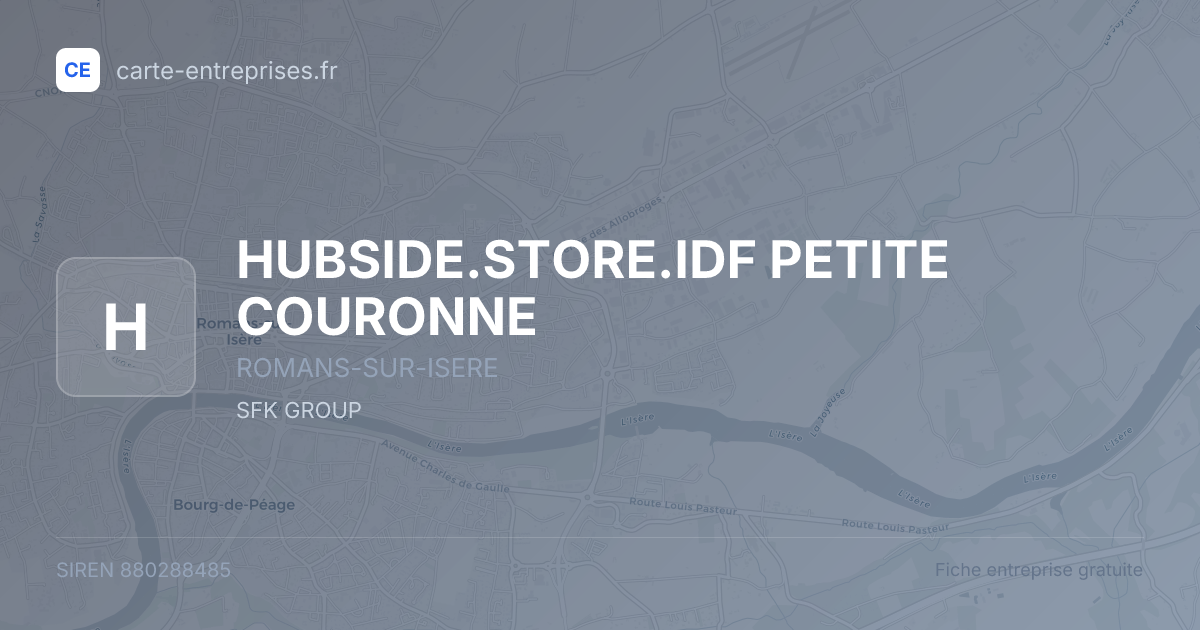 HUBSIDE.STORE.IDF PETITE COURONNE — 880288485 — fiche entreprise