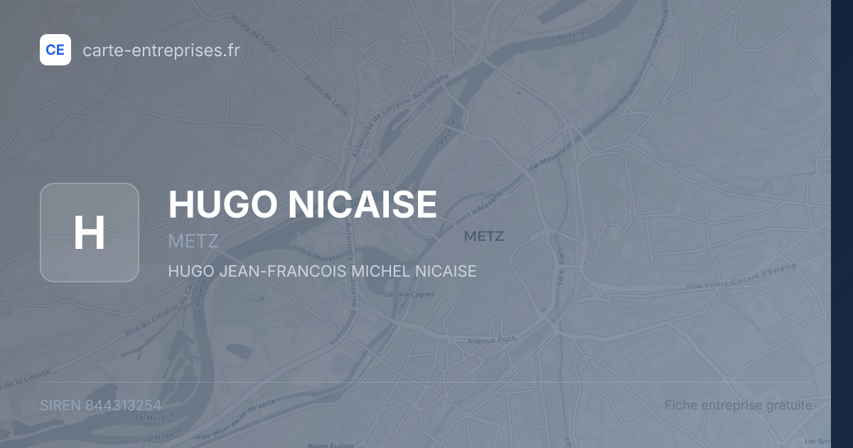 HUGO NICAISE — 844313254 — fiche entreprise