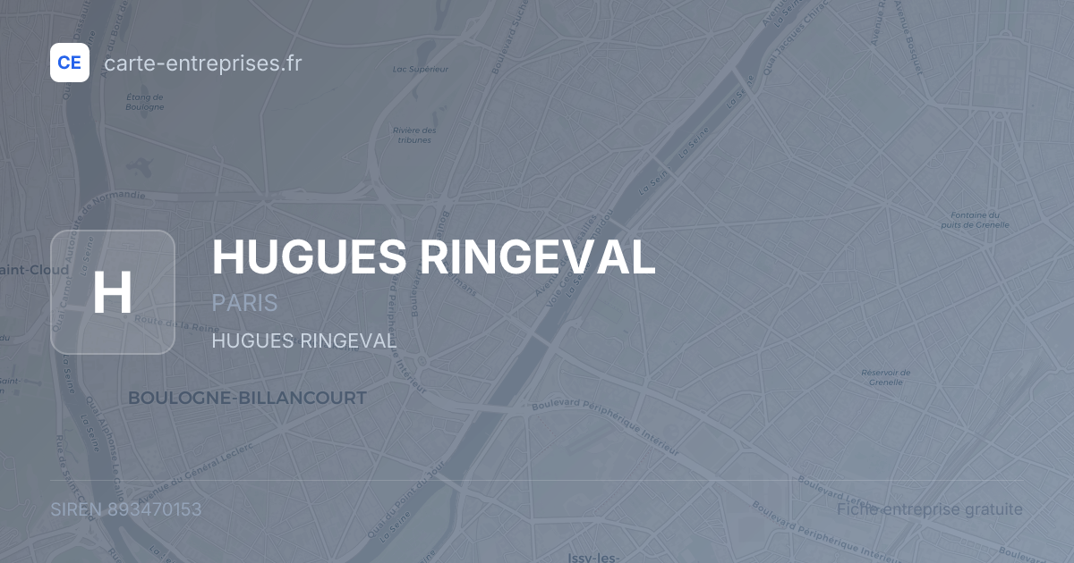 HUGUES RINGEVAL — 893470153 — fiche entreprise