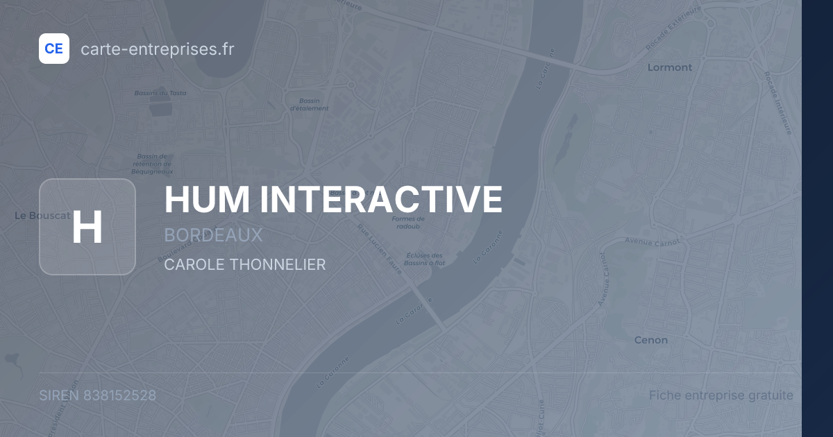 HUM INTERACTIVE — 838152528 — fiche entreprise