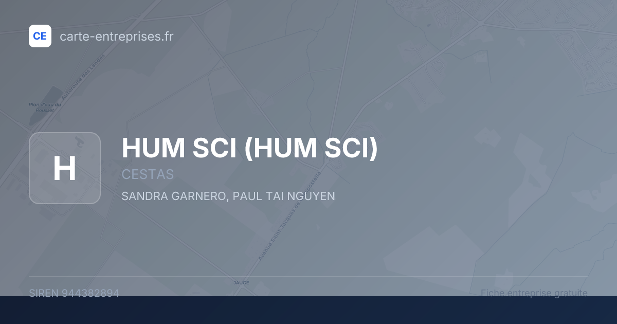 HUM SCI — 944382894 — fiche entreprise