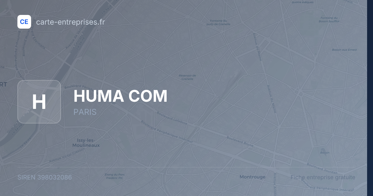 HUMA COM — 398032086 — fiche entreprise