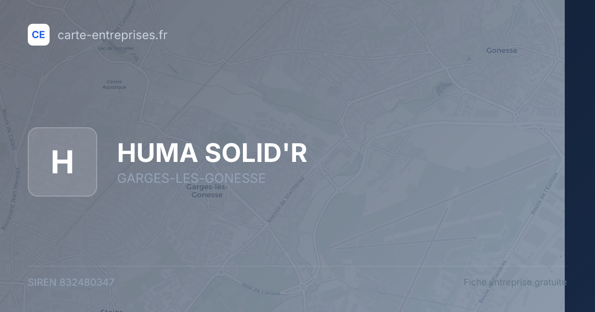 HUMA SOLID'R — 832480347 — fiche entreprise