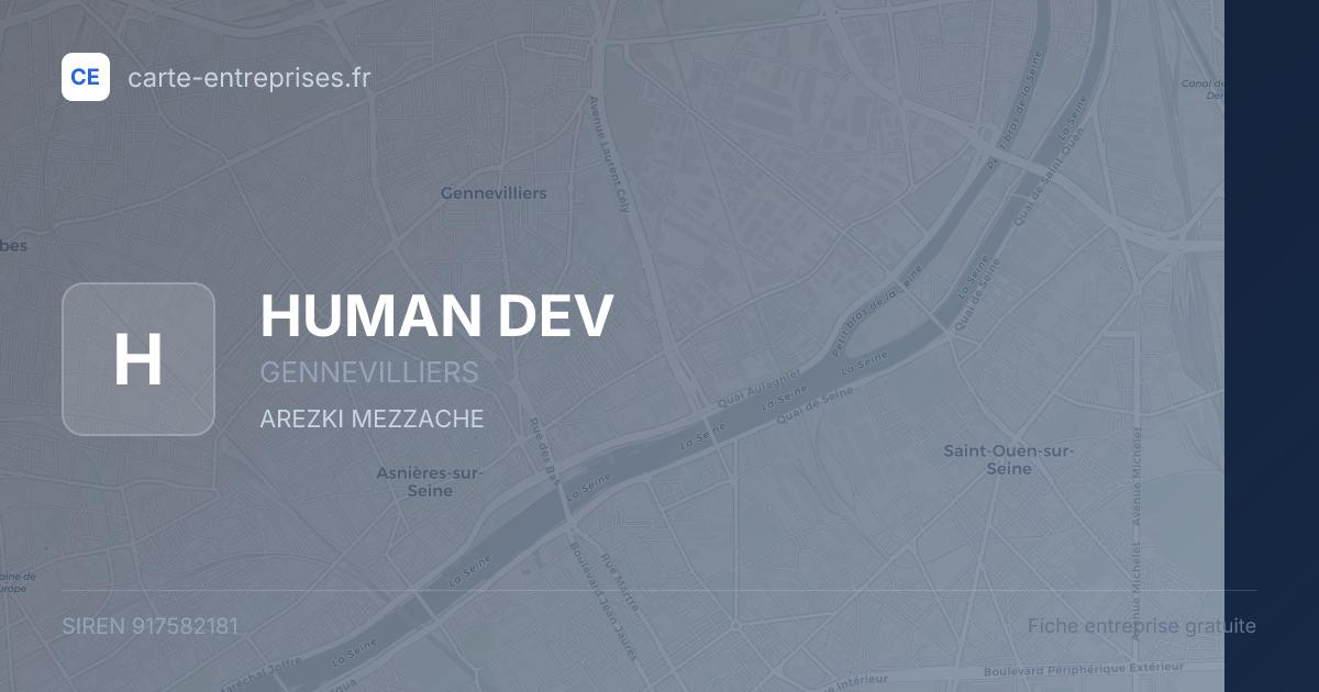 HUMAN DEV — 917582181 — fiche entreprise
