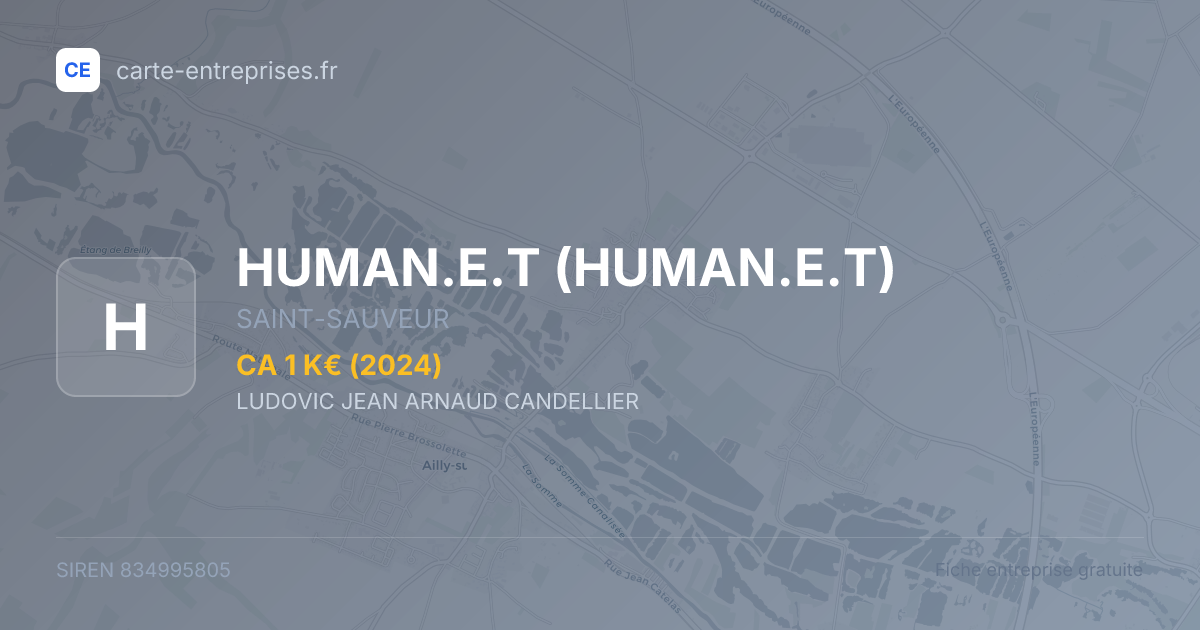 HUMAN.E.T — 834995805 — fiche entreprise