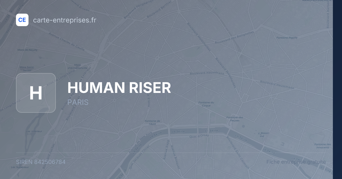 HUMAN RISER — 842506784 — fiche entreprise
