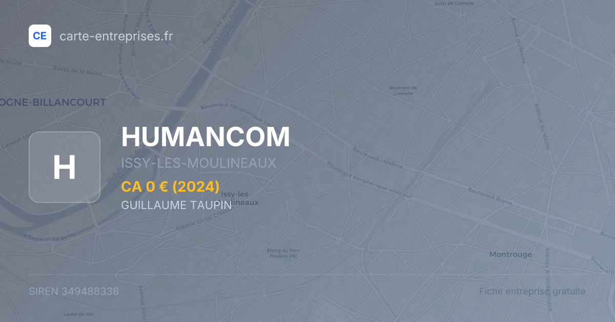 HUMANCOM — 349488338 — fiche entreprise