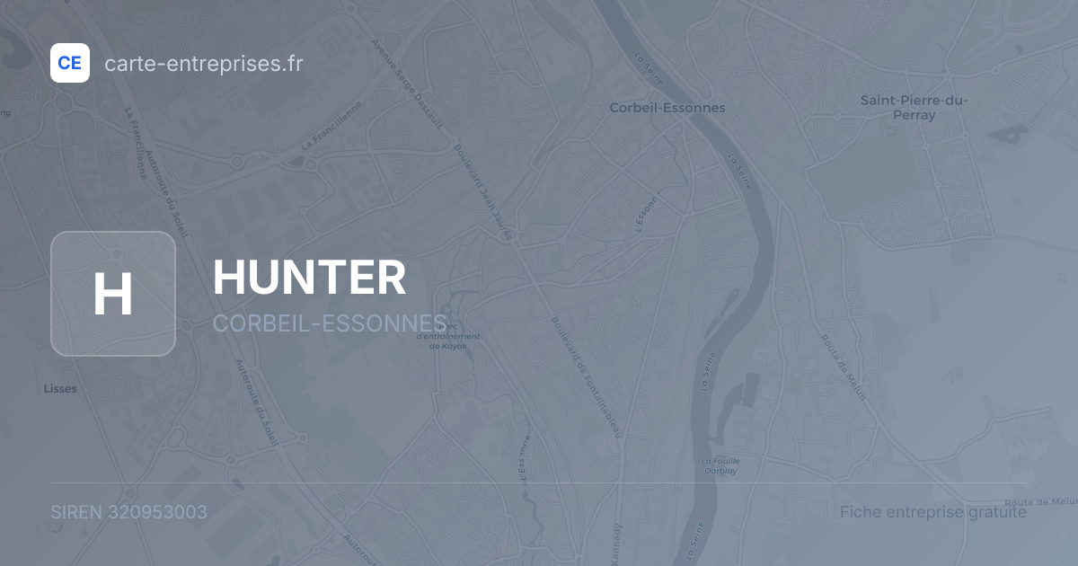 HUNTER — 320953003 — fiche entreprise