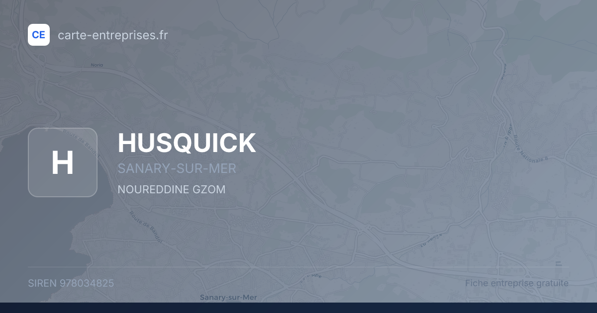HUSQUICK — 978034825 — fiche entreprise