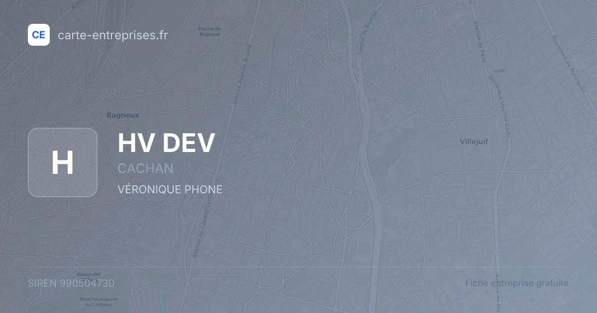 HV DEV — 990504730 — fiche entreprise