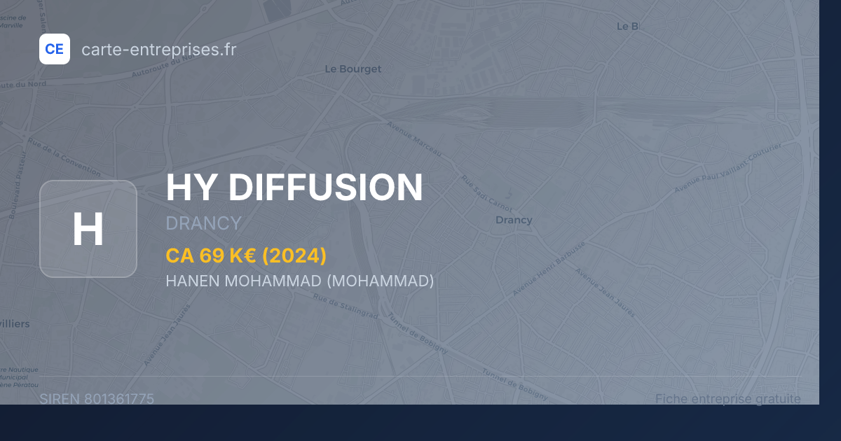 HY DIFFUSION — 801361775 — fiche entreprise