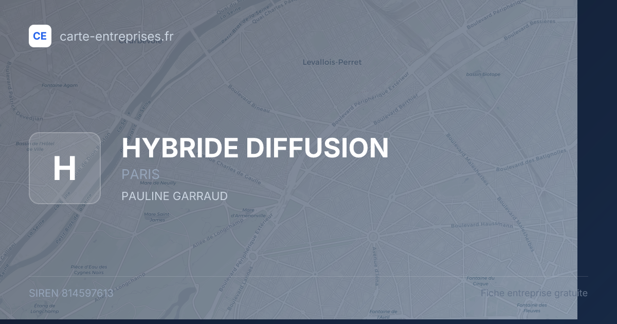 HYBRIDE DIFFUSION — 814597613 — fiche entreprise