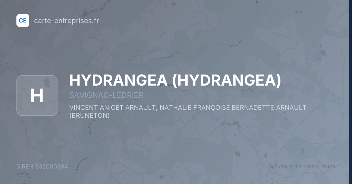 HYDRANGEA — 932090384 — fiche entreprise