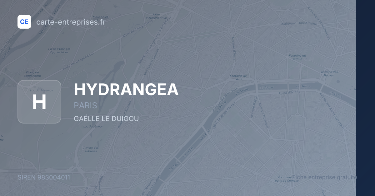 HYDRANGEA — 983004011 — fiche entreprise