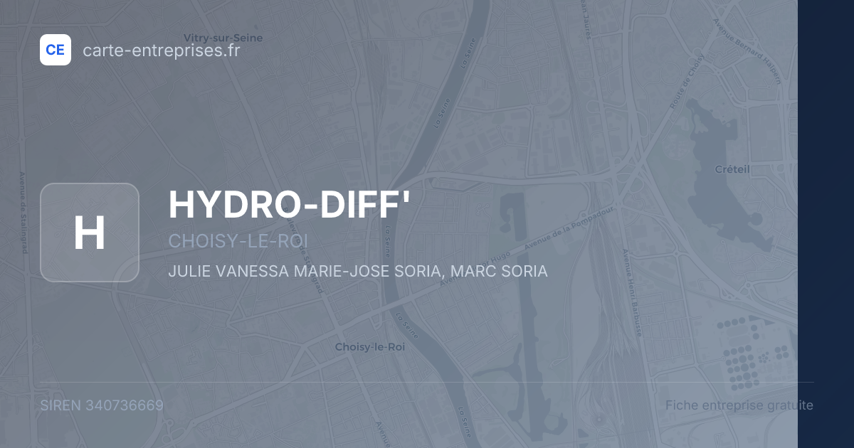 HYDRO-DIFF' — 340736669 — fiche entreprise