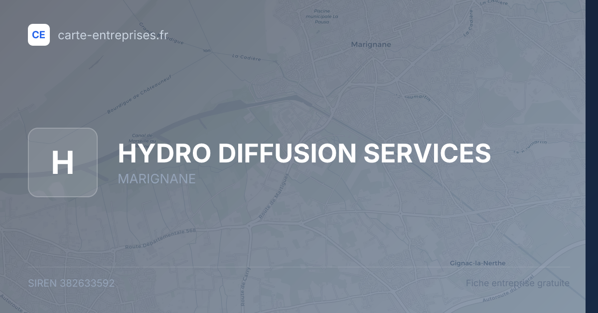 HYDRO DIFFUSION SERVICES — 382633592 — fiche entreprise