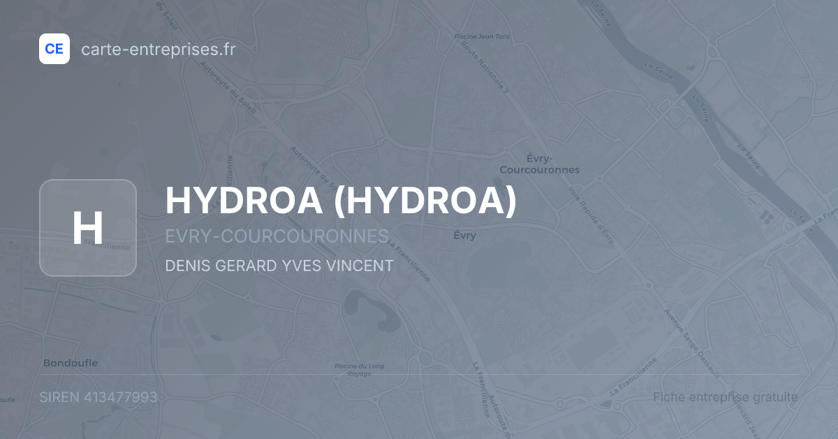 HYDROA — 413477993 — fiche entreprise