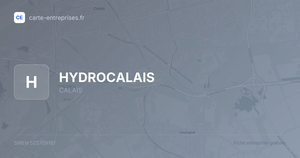 HYDROCALAIS — 522709187 — fiche entreprise