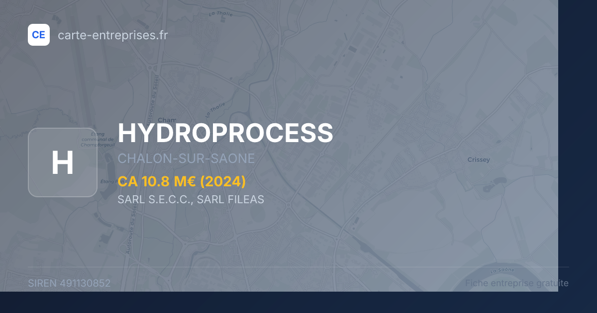 HYDROPROCESS — 491130852 — fiche entreprise