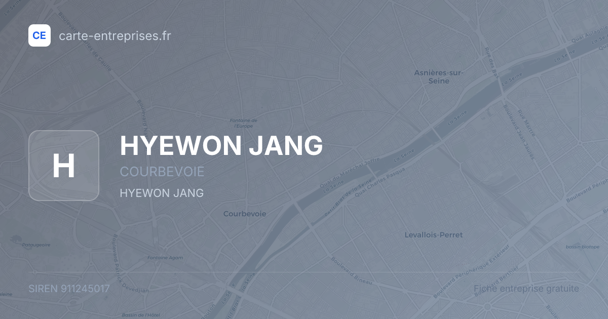 HYEWON JANG — 911245017 — fiche entreprise