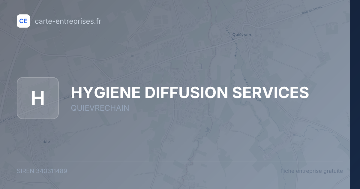 HYGIENE DIFFUSION SERVICES — 340311489 — fiche entreprise